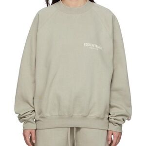 essentials sage green fleece raglan sweatshirt